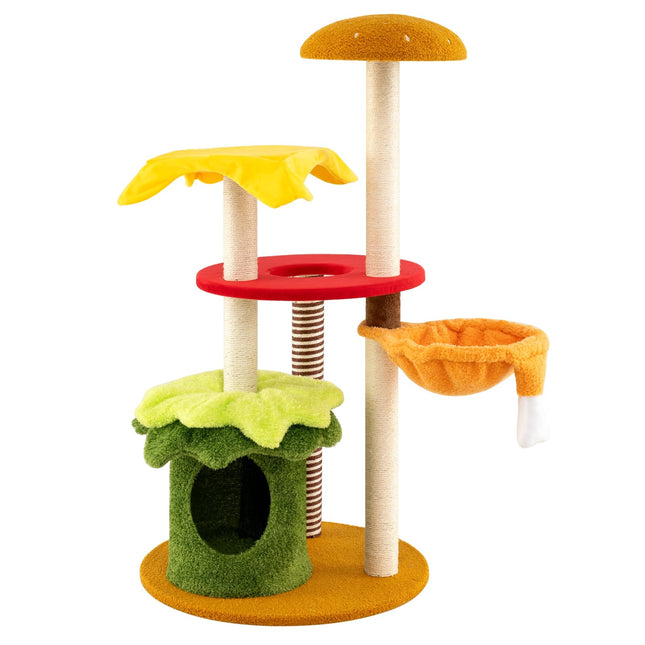 PAWROOM - Kissan raapimispuu korilla, raapimislaudat, 117 cm