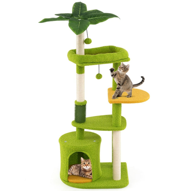 PAWROOM - Kissapuu tasoilla ja raapimapuilla, 122 cm