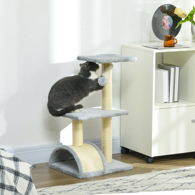 PAWROOM - Cat Tree with Sisal Posts & Plush Balls, 72 cm