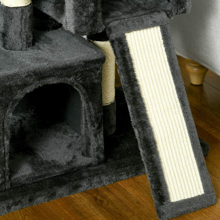 PAWROOM - Cat tree with sisal posts, dark grey, 59 x 39 x 83 cm