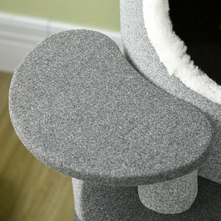 PAWROOM - Kissan Raapimispiippu 99 Cm Leikkitynnyri Kissansängyllä, Leikkipallo & Alustat, Kissakalusteet, Harmaa