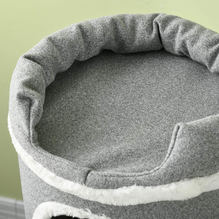 PAWROOM - Kissan Raapimispiippu 99 Cm Leikkitynnyri Kissansängyllä, Leikkipallo & Alustat, Kissakalusteet, Harmaa