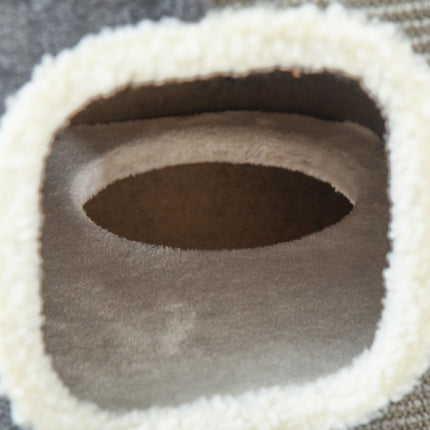 PAWROOM - Cat tree with 3 levels, sisal & velvet smooth fabric, grey/white