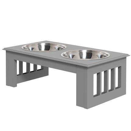 PAWROOM - Raised dog bowl set, stainless steel, easy to maintain, 0.9L capacity