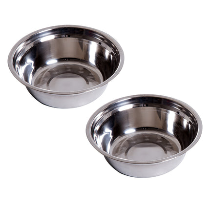 PAWROOM - Kohotettu Koiran Kulho Ruokakulho Ruostumattomasta Teräksestä Valmistetut Kulhot Lemmikkieläinten Ruokakulho Mdf Kahvi 23" X 12" X 10"