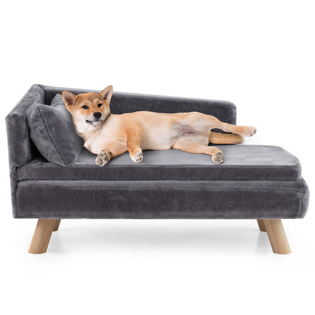 PAWROOM - Kohotettu lemmikkisohva pienille ja keskikokoisille koirille, kissoille, harmaa