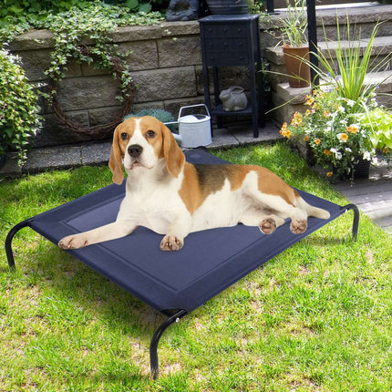 PAWROOM - Dog bed garden dog lounger outdoor dog sofa gray 110 x 80 x 18 cm metal