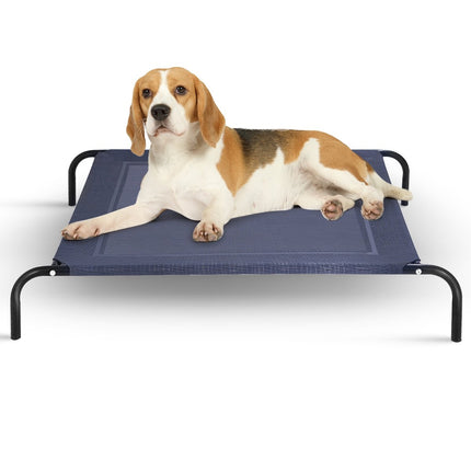 PAWROOM - Dog bed garden dog lounger outdoor dog sofa gray 110 x 80 x 18 cm metal