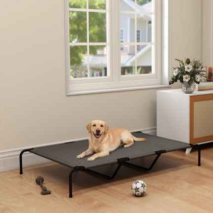 PAWROOM - Korotettu ulkokoiranpeti, suuri, hengittävä verkko, 23 cm korkea