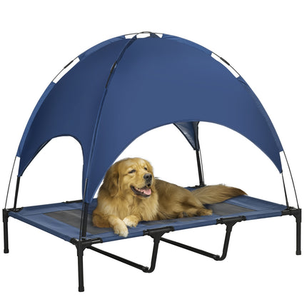 PAWROOM - Pet Bed Katos Korotettu Outdoor Dog Bed Uv-Suojalla, Mesh Lemmikkieläinten Sänky Keskikokoisille Koirille