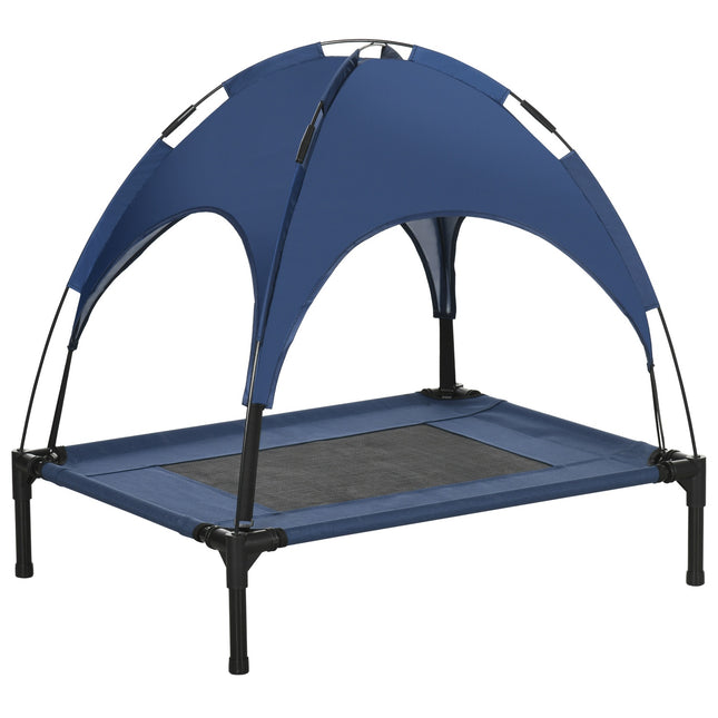 PAWROOM - Pet Bed Outdoor Katos Korotettu Mesh Uv-Suoja Tummansininen Keskikokoiset Koirat