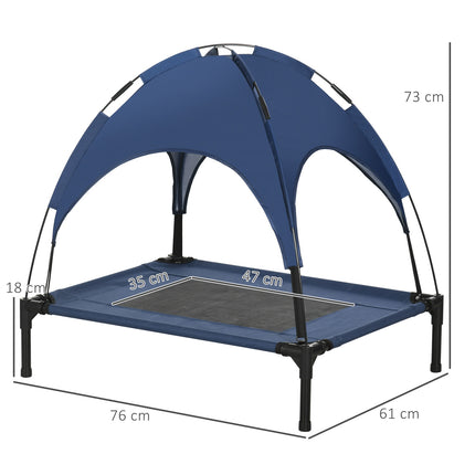 PAWROOM - Pet Bed Outdoor Katos Korotettu Mesh Uv-Suoja Tummansininen Keskikokoiset Koirat