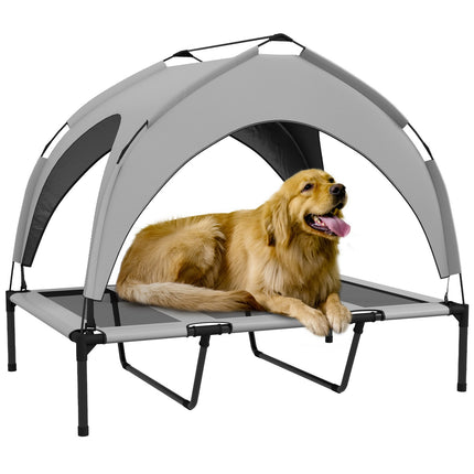 PAWROOM - Elevated outdoor dog bed with canopy, breathable Oxford