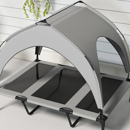 PAWROOM - Elevated outdoor dog bed with canopy, breathable Oxford