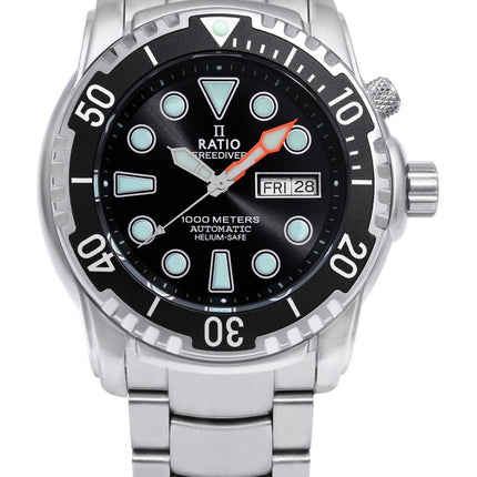 Ratio FreeDiver Helium-Safe 1000M Sapphire Automatic 1068HA96-34VA-BLK Herrklocka