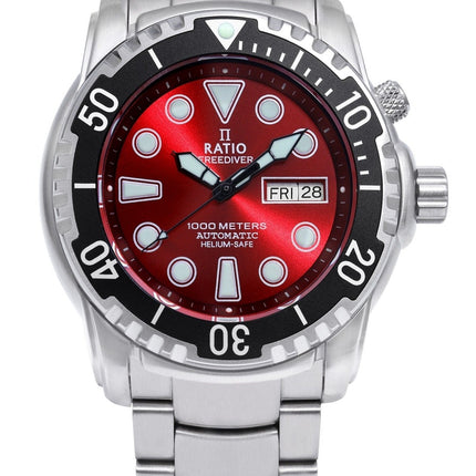 Ratio FreeDiver Helium-Safe 1000M Sapphire Automatic 1068HA96-34VA-RED herrklocka