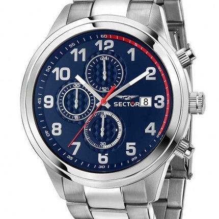 Sector 670 Chronograph rostfritt stål Blue Dial Quartz R3273740003 Herrklocka
