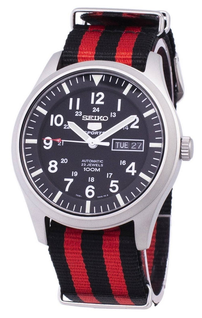 Seiko 5 Sports Automatisk Nato-rem SNZG15K1-var-NATO3 herrklocka