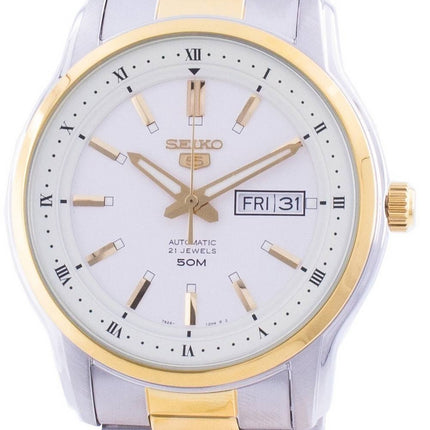 Seiko 5 automatisk vit urtavla SNKP14 SNKP14K1 SNKP14K herrklocka