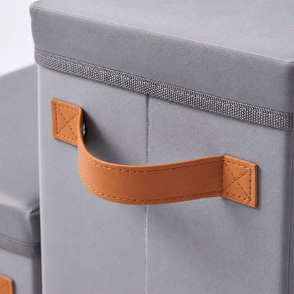 TASSORA - Dog Stairs, Foldable 3-Step With Storage And Hide