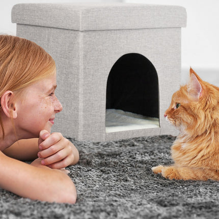 TASSORA - Collapsible cat pit beige