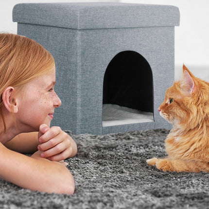 TASSORA - Collapsible cat pit light grey