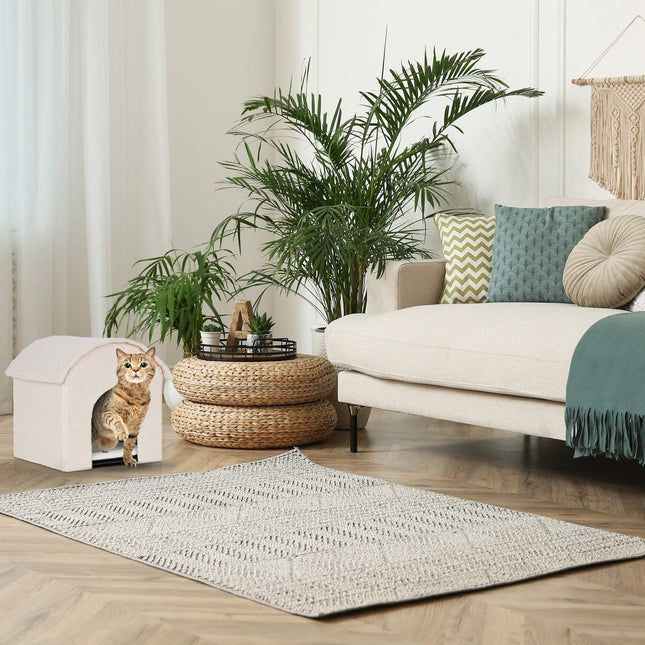 TASSORA - Beige cat pit with scratching surface