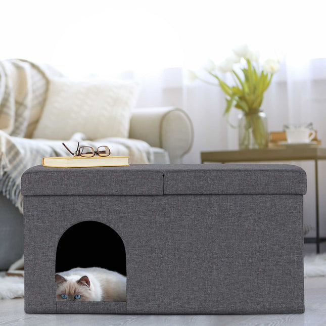 TASSORA - Cat Cave in Grey with Lid