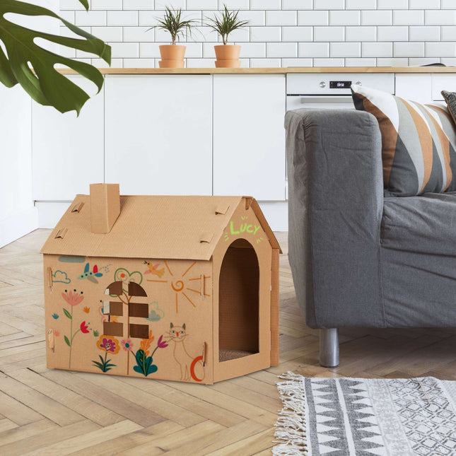 TASSORA - Cardboard Cat House Scratching Board