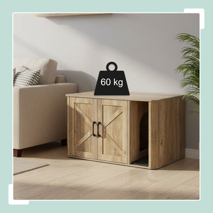 TASSORA - Cat Litter Cabinet - Discreet, Spacious, Multi-Functional