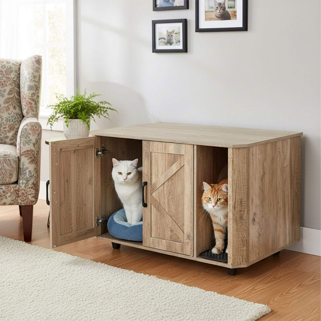 TASSORA - Cat Litter Cabinet - Discreet, Spacious, Multi-Functional