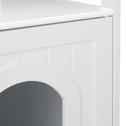 TASSORA - White cat cabinet with shelf