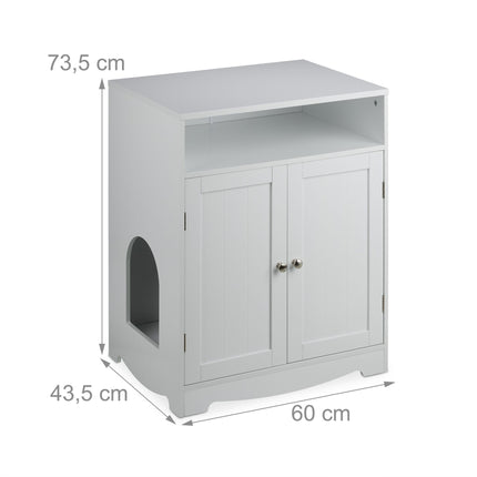 TASSORA - White cat cabinet for litter box