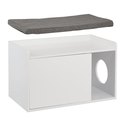 TASSORA - Cat Litter Box Cabinet With Bench