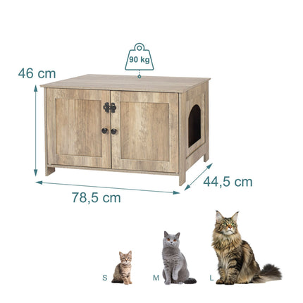TASSORA - Cat Cabinet with Litter Tray Hideaway and Ventilation