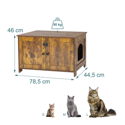 TASSORA - Cat Cabinet with Litter Tray Hideaway and Ventilation