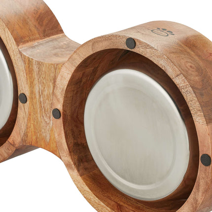 TASSORA - Dog bowl bar with 2 bowls