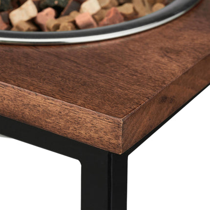TASSORA - Raised dog bowl made from mango wood