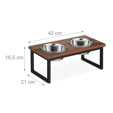 TASSORA - Raised dog bowl made from mango wood