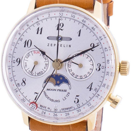 Zeppelin Hindenburg LZ129 7039-1 70391 Quartz Moon Phase damklocka